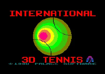 International 3D Tennis (UK) (1990) screen shot title